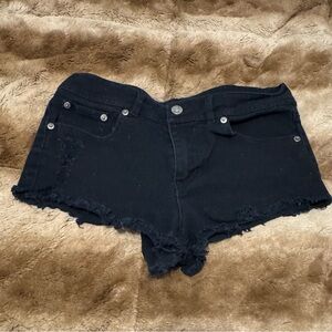 Distressed Denim Shorts